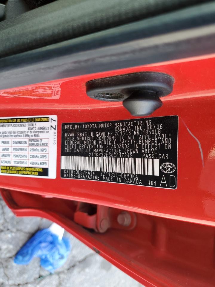 2T1KR32E66C617345 2006 Toyota Corolla Matrix Xr