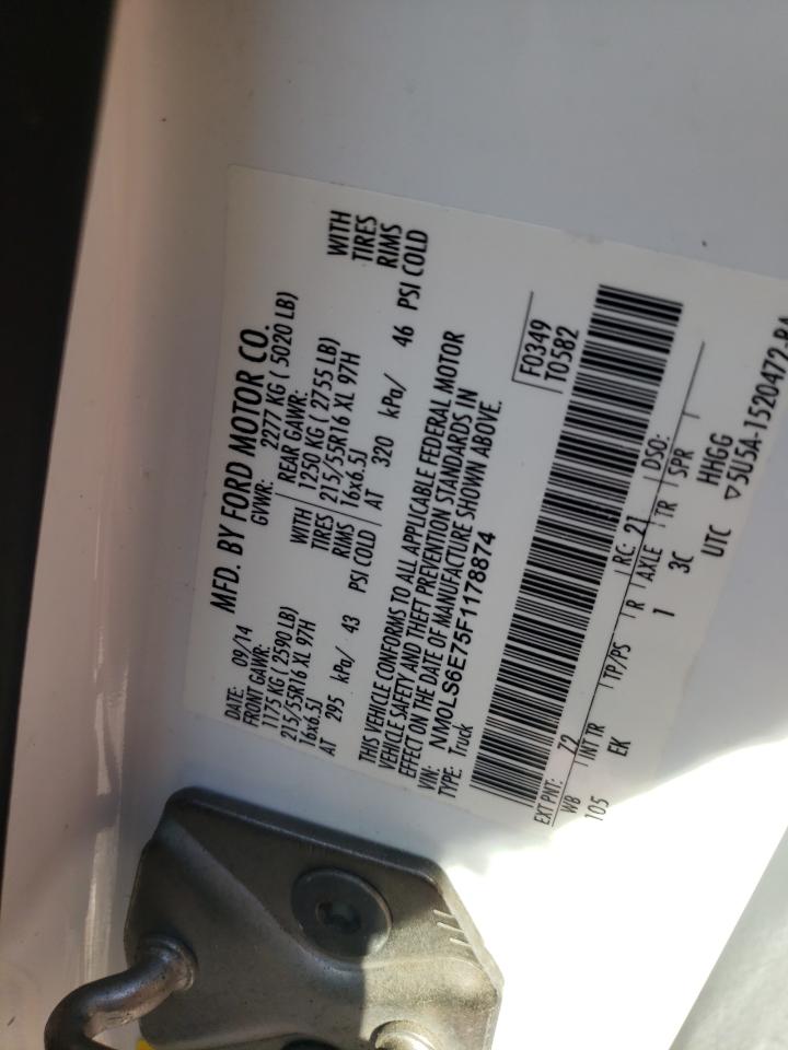 NM0LS6E75F1178874 2015 Ford Transit Connect Xl