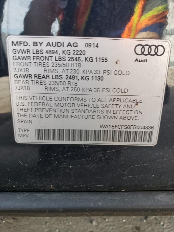 2015 Audi Q3 Premium Plus VIN: WA1EFCFS0FR004336 Lot: 76793794