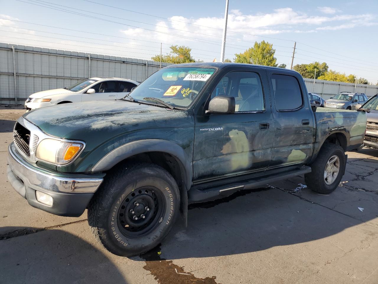 2001 Toyota Tacoma Double Cab VIN: 5TEHN72N71Z760398 Lot: 76258794