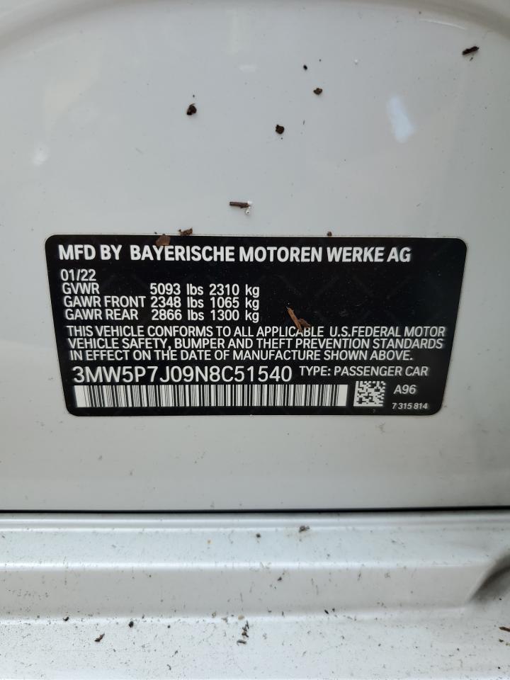 3MW5P7J09N8C51540 2022 BMW 330E