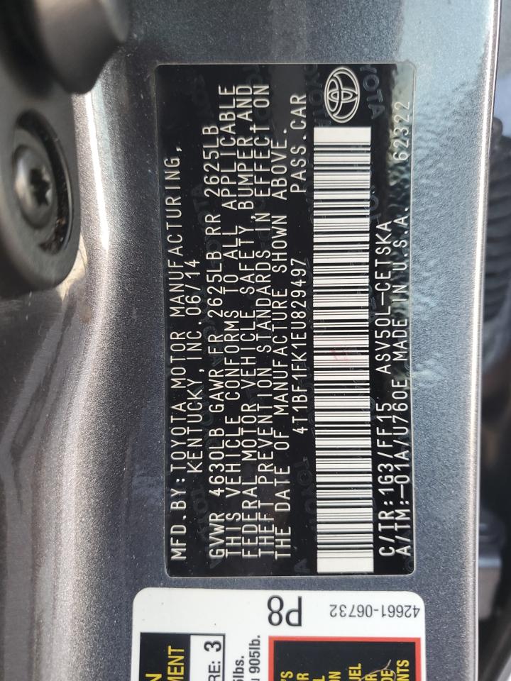 4T1BF1FK1EU829497 2014 Toyota Camry L