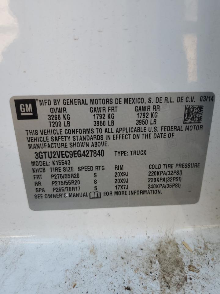 3GTU2VEC9EG427840 2014 GMC Sierra K1500 Slt