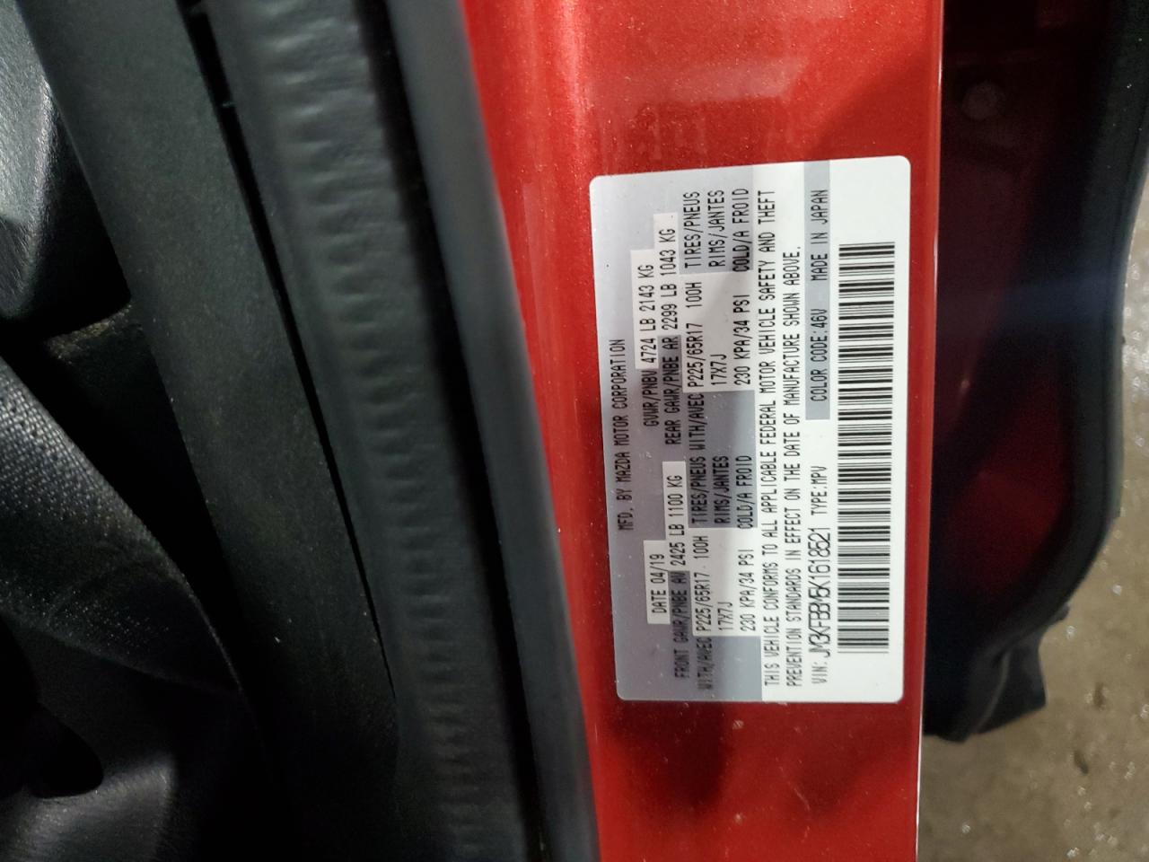 JM3KFBBM5K1618521 2019 Mazda Cx-5 Sport