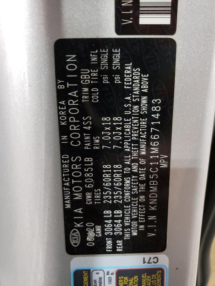 KNDMB5C11M6671483 2021 Kia Sedona Lx