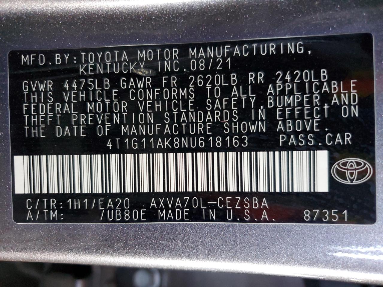 2022 Toyota Camry - Image 12