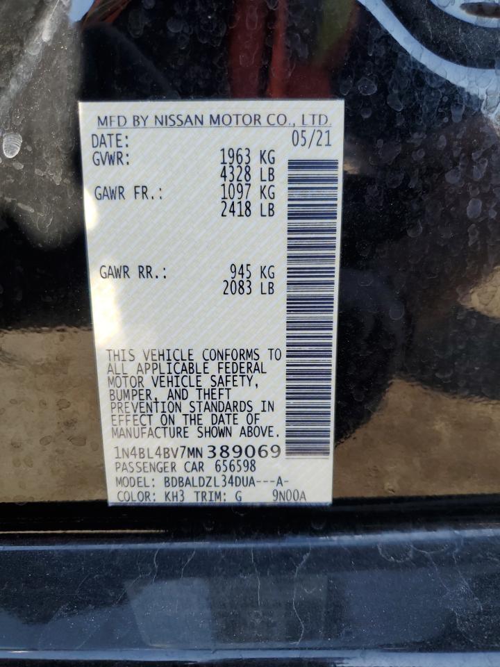 1N4BL4BV7MN389069 2021 Nissan Altima S