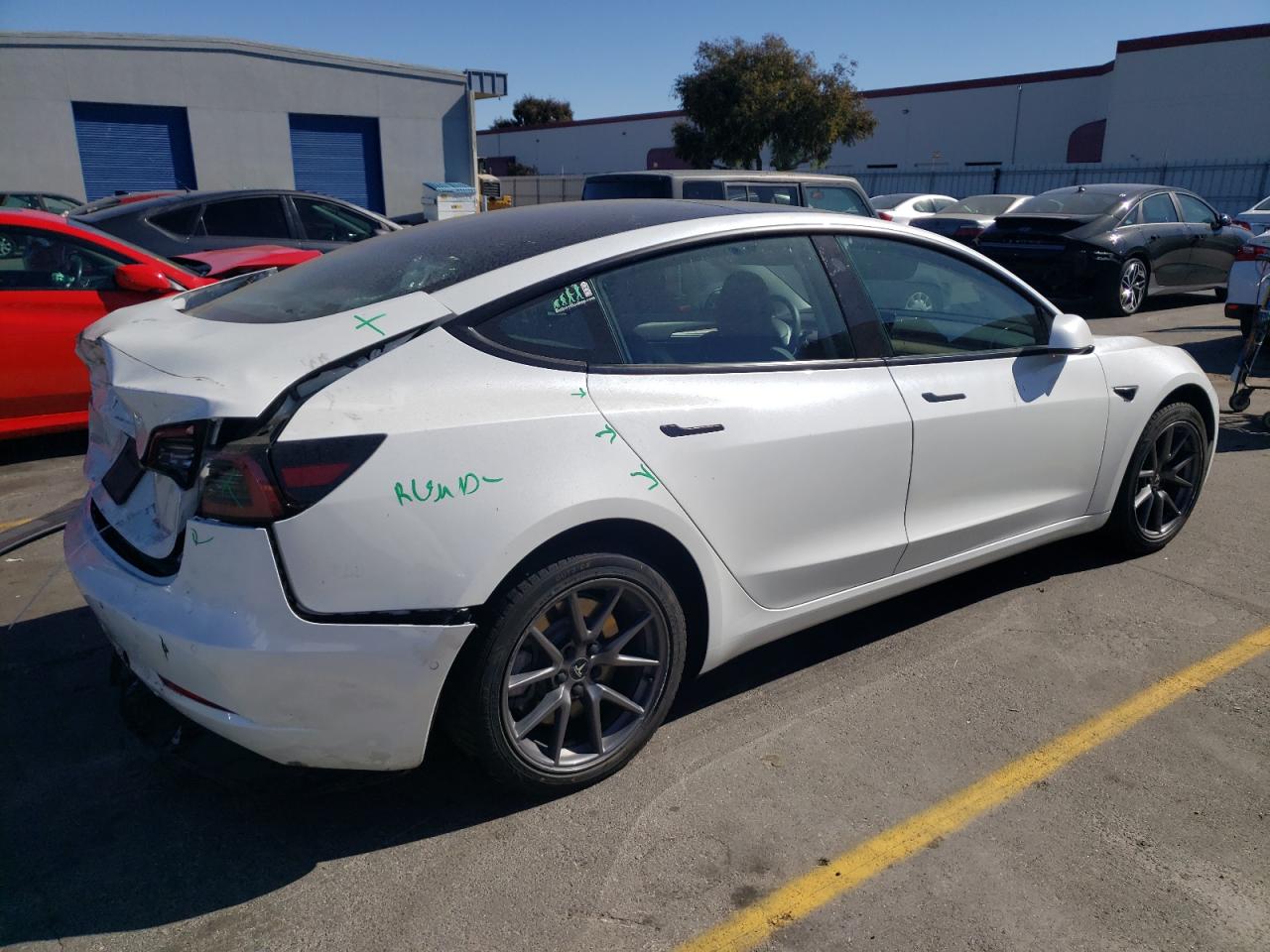 VIN 5YJ3E1EB4NF243060 2022 TESLA MODEL 3 no.3