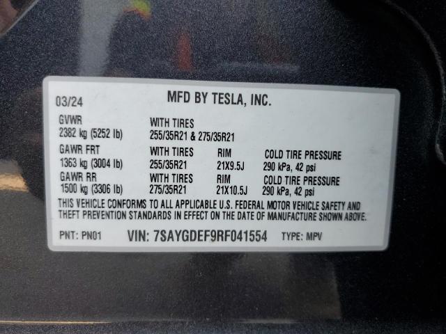 7SAYGDEF9RF041554 Tesla Model Y  12