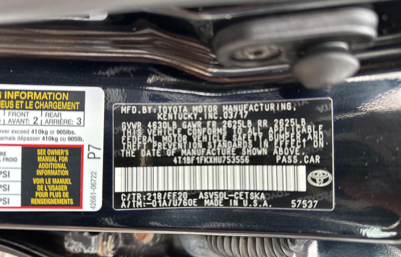 4T1BF1FKXHU753556 2017 Toyota Camry Le