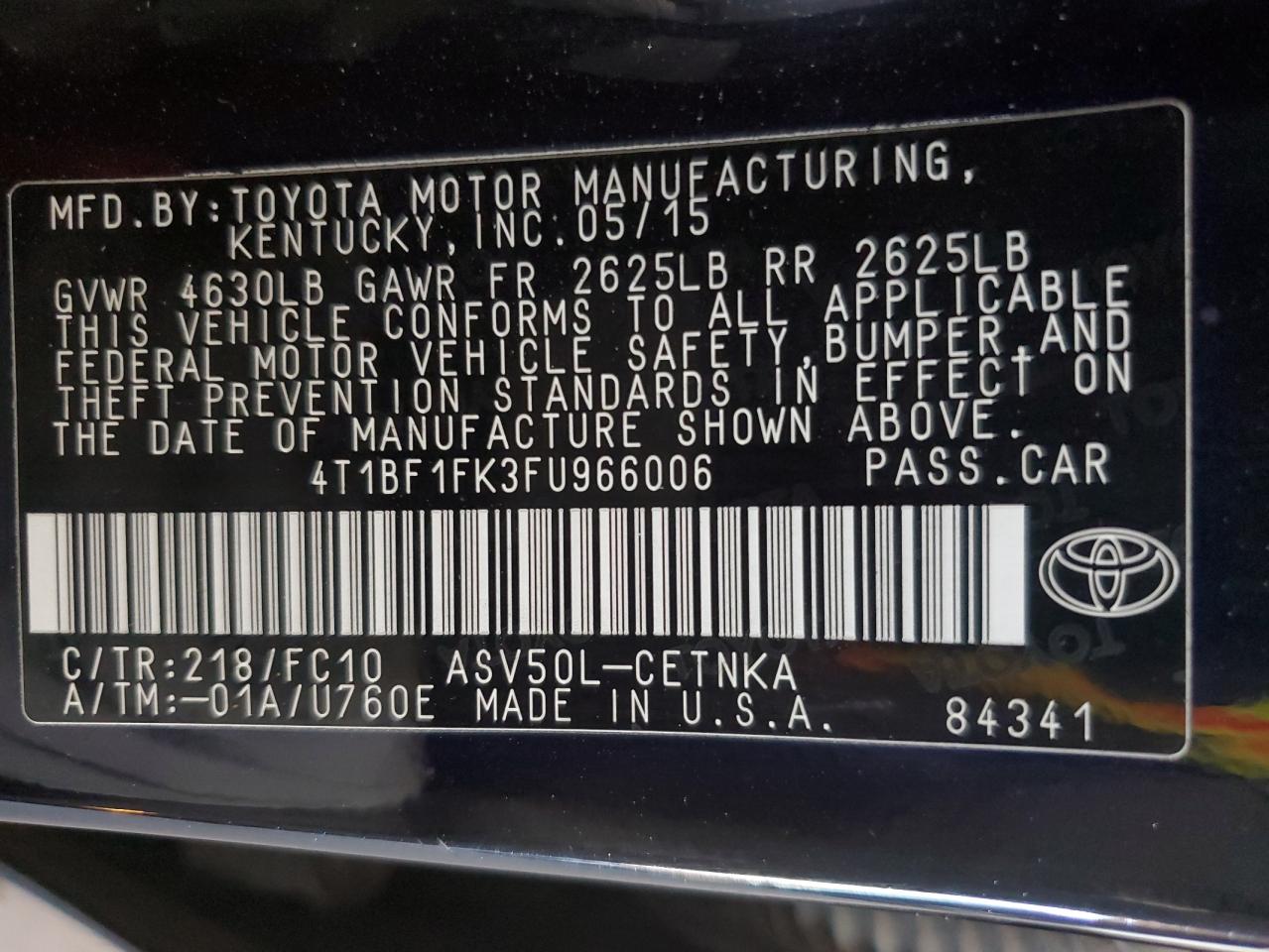 2015 Toyota Camry - Image 12