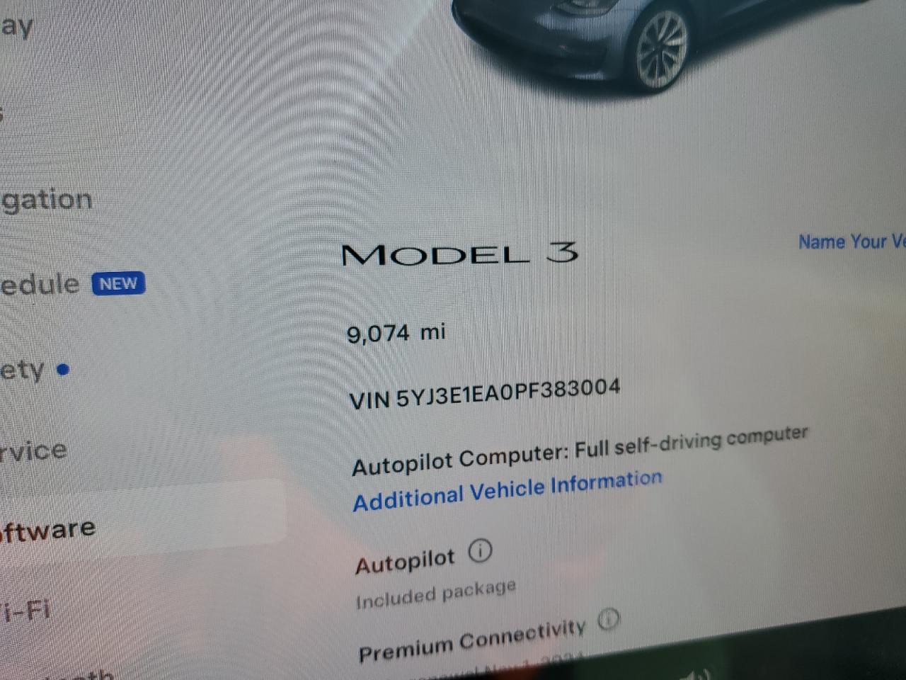 2023 Tesla Model 3 VIN: 5YJ3E1EA0PF383004 Lot: 73890564