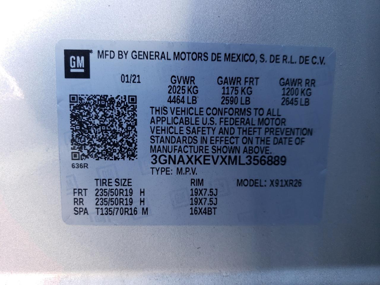 3GNAXKEVXML356889 2021 CHEVROLET EQUINOX - Image 15