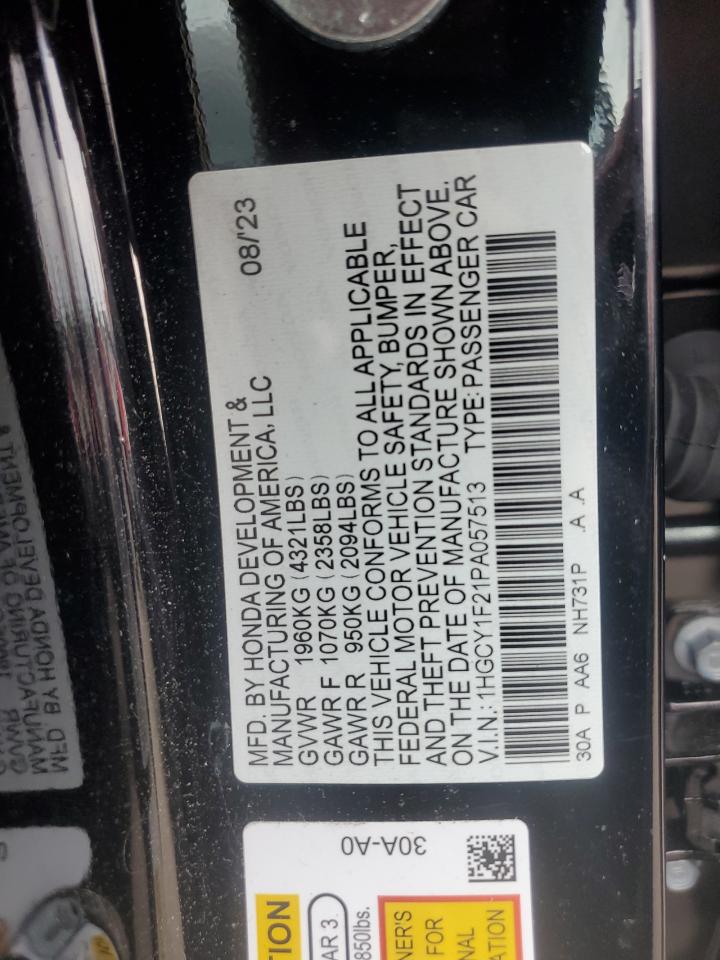 1HGCY1F21PA057513 2023 Honda Accord Lx