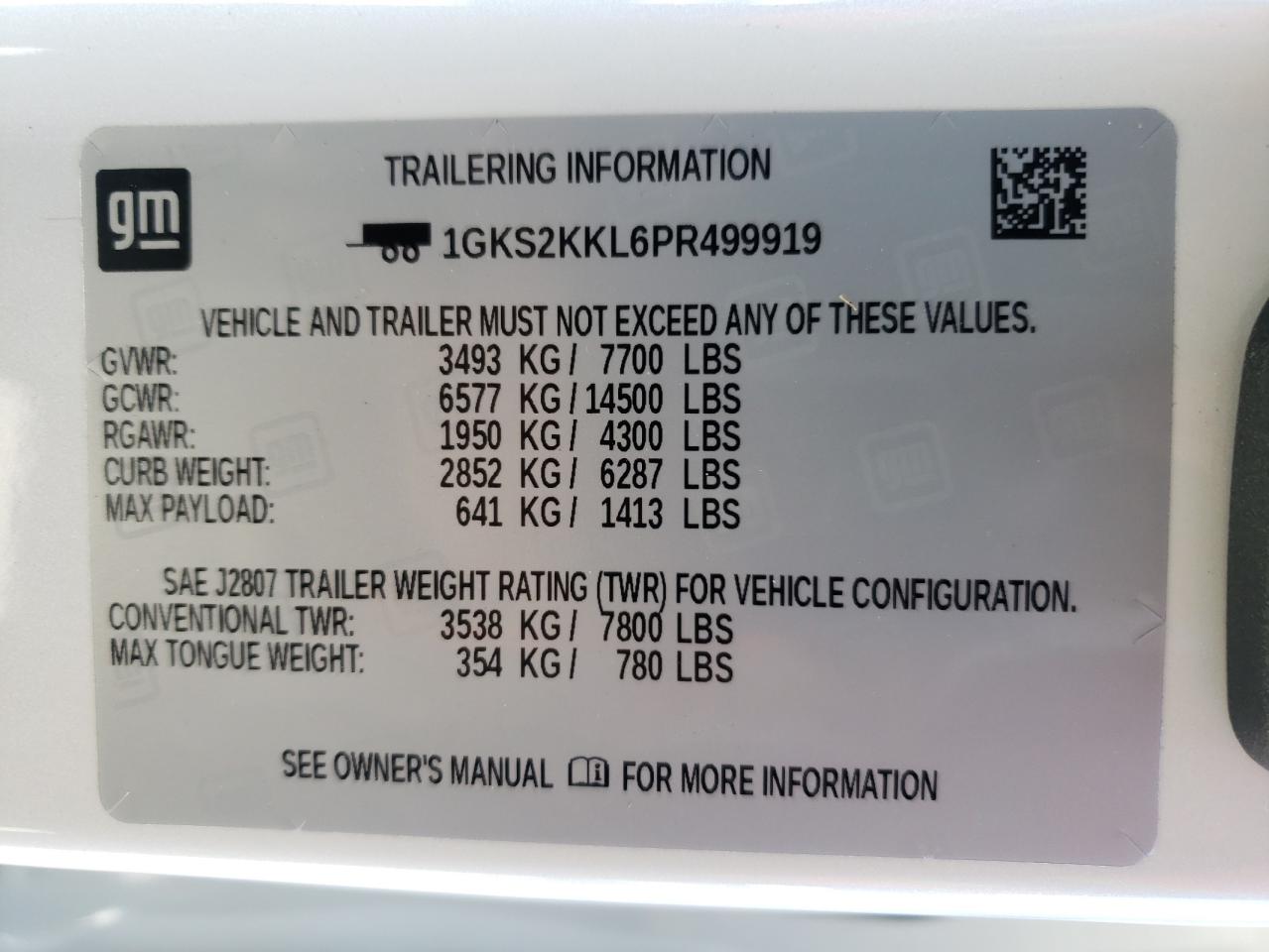 1GKS2KKL6PR499919 2023 GMC Yukon Xl Denali Ultimate