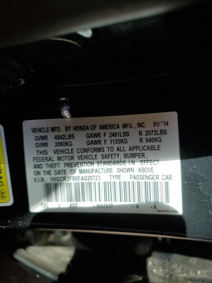 1HGCR3F80EA020723 2014 Honda Accord Exl