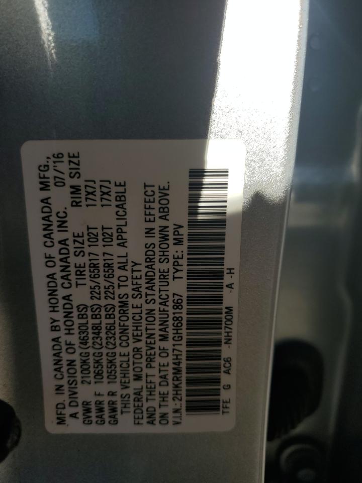 2HKRM4H71GH681867 2016 Honda Cr-V Exl