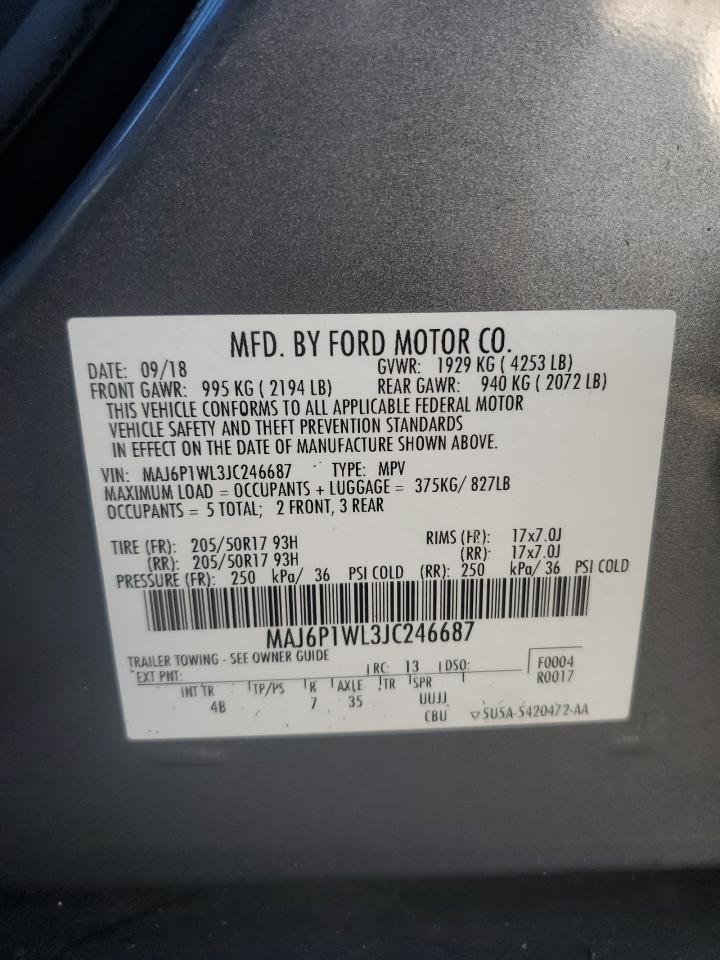 MAJ6P1WL3JC246687 2018 Ford Ecosport Titanium