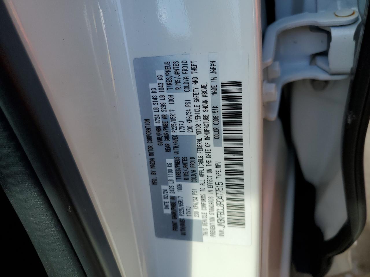 JM3KFBCL8R0477515 2024 Mazda Cx-5 Preferred