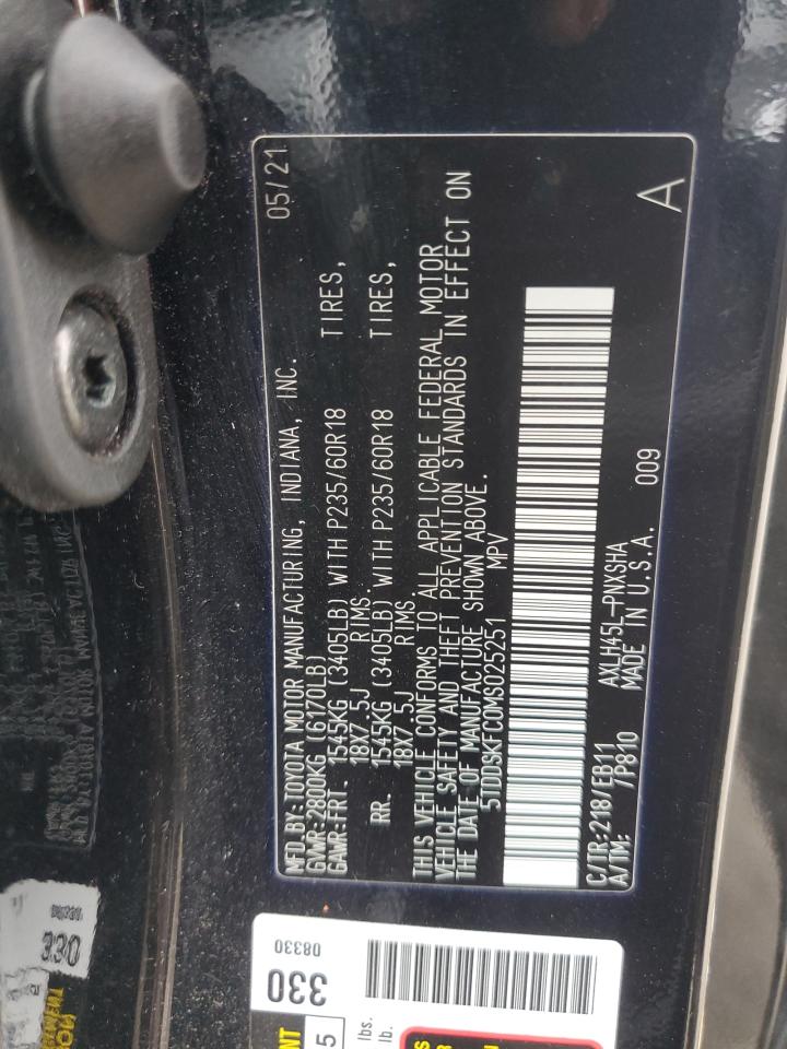 5TDDSKFC0MS025251 2021 Toyota Sienna Xse