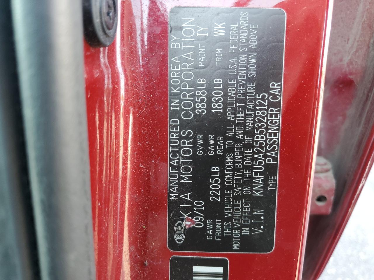 2011 Kia Forte Ex VIN: KNAFU5A25B5328125 Lot: 75851294