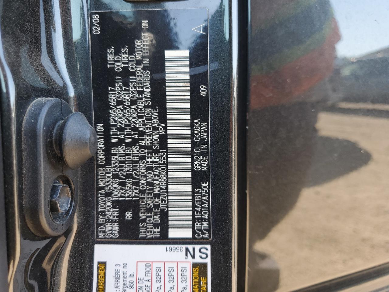 JTEZU14R88K015531 2008 Toyota 4Runner Sr5