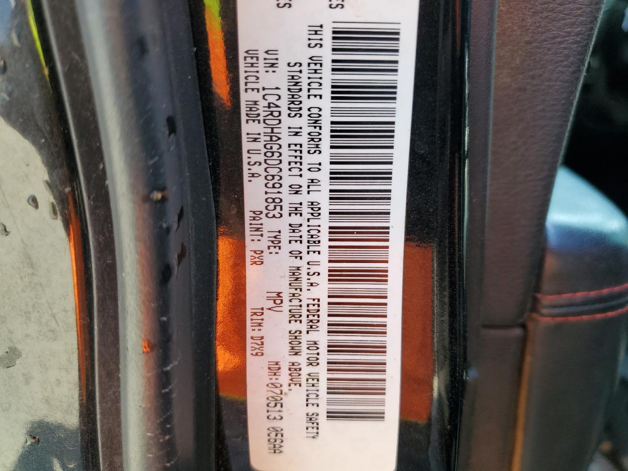 1C4RDHAG6DC691853 2013 Dodge Durango Sxt