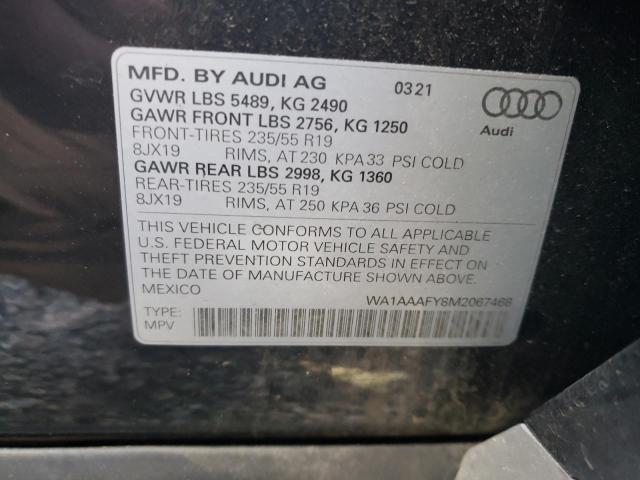 WA1AAAFY8M2067468 Audi Q5 PREMIUM 13