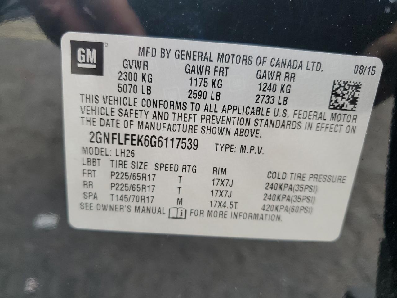 2GNFLFEK6G6117539 2016 Chevrolet Equinox Lt