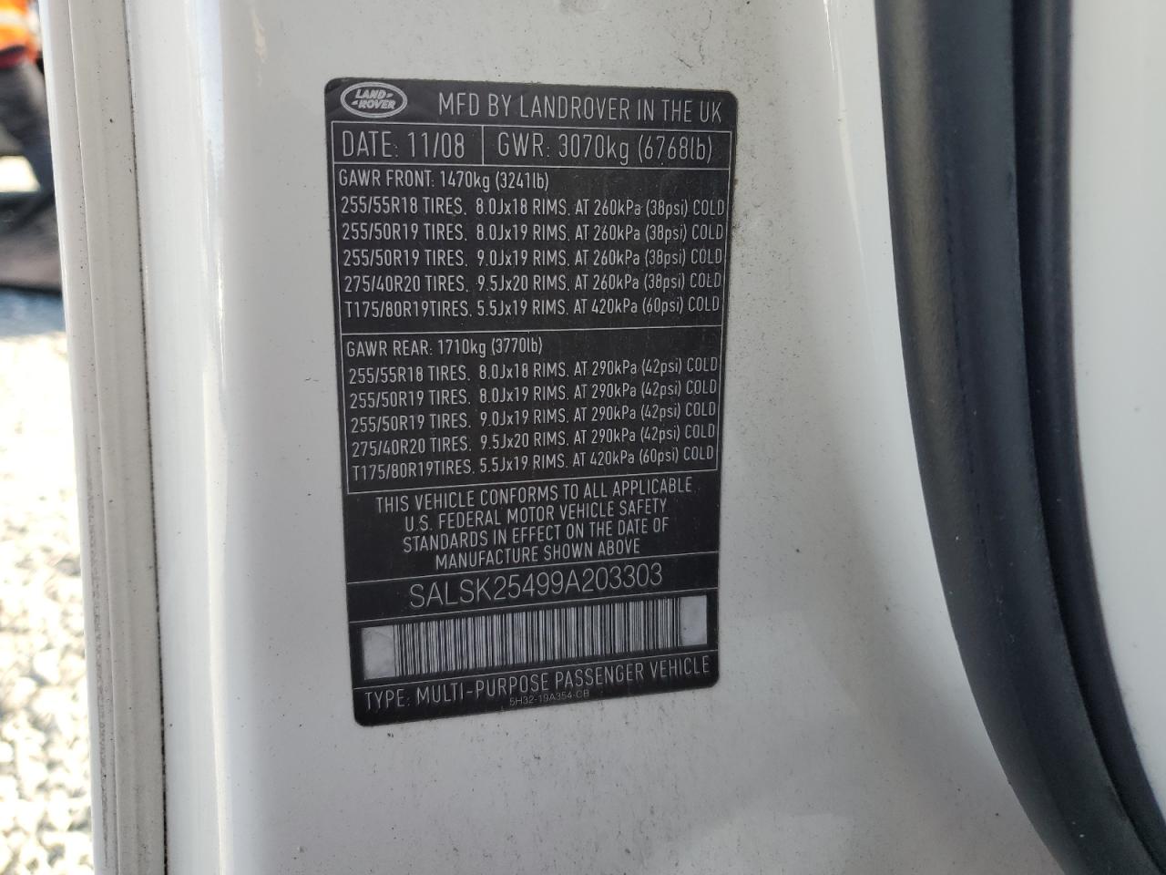 2009 Land Rover Range Rover Sport Hse VIN: SALSK25499A203303 Lot: 74910474