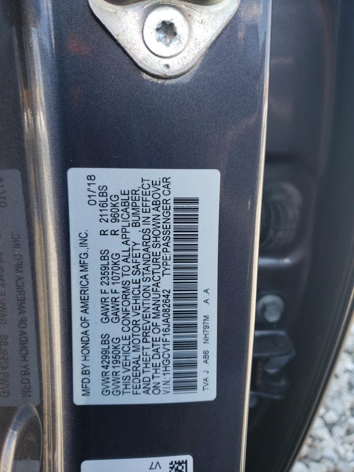 1HGCV1F16JA082642 2018 Honda Accord Lx