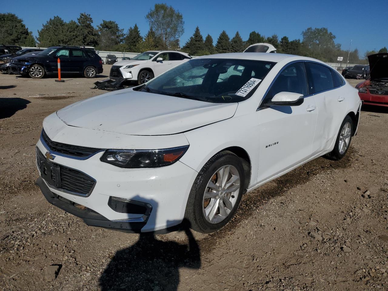 2016 Chevrolet Malibu Lt zu verkaufen in Elgin, IL - Rear End