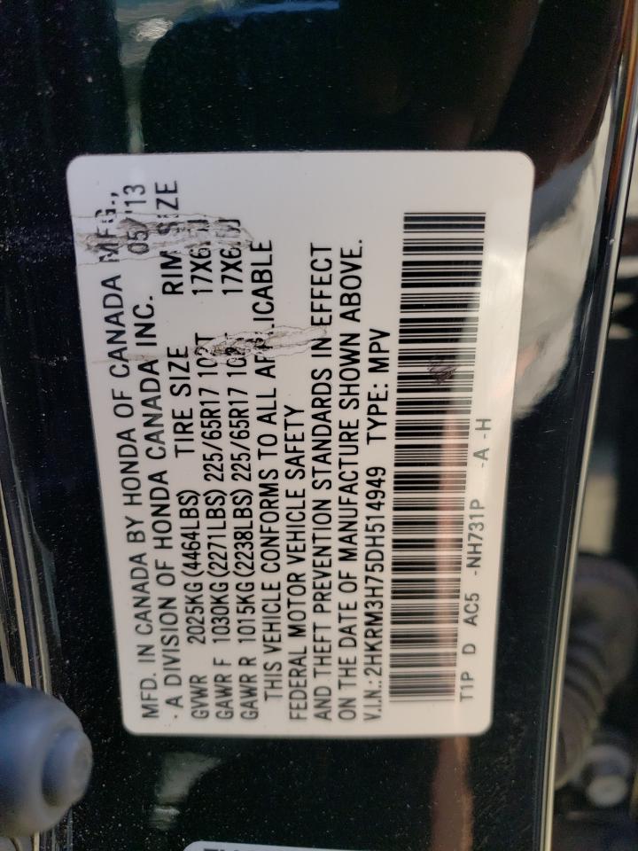 2HKRM3H75DH514949 2013 Honda Cr-V Exl