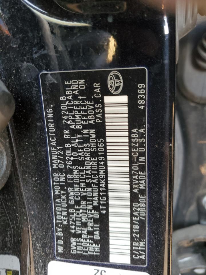 4T1G11AK9MU491065 2021 Toyota Camry Se