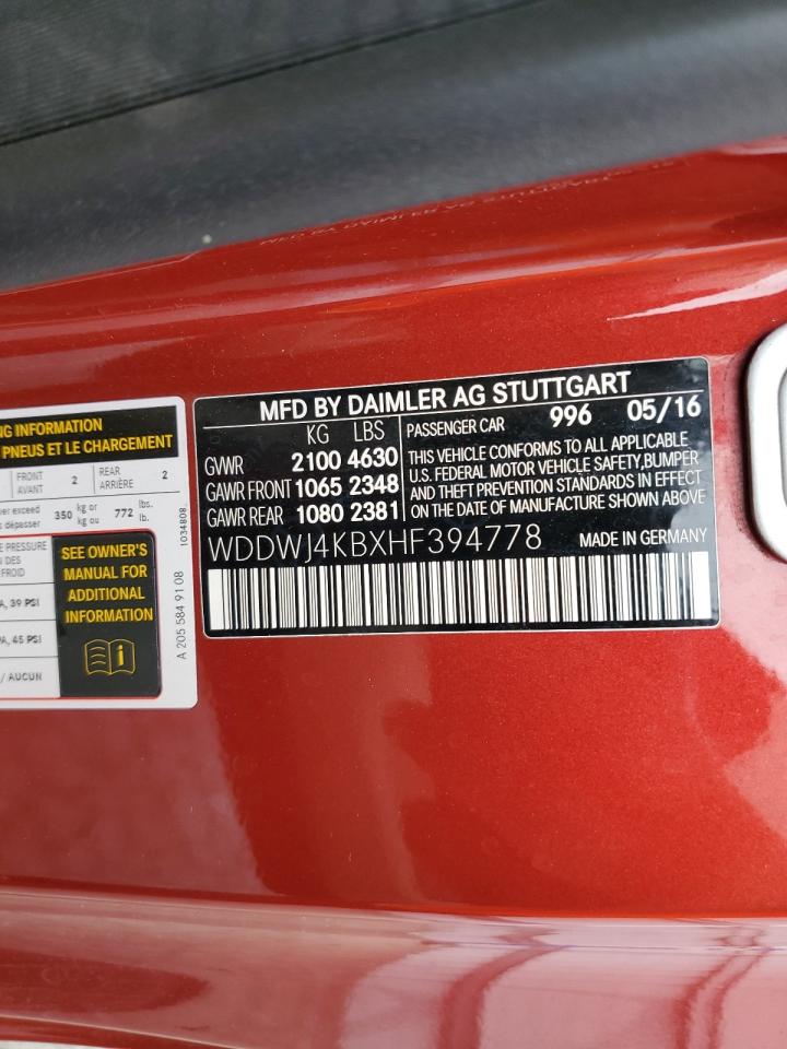 2017 Mercedes-Benz C 300 4Matic VIN: WDDWJ4KBXHF394778 Lot: 75956754