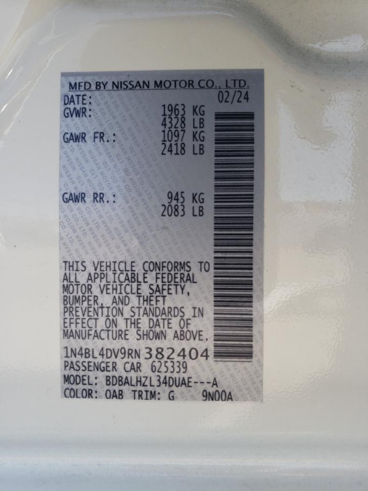 1N4BL4DV9RN382404 2024 Nissan Altima Sv