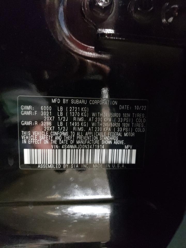 2022 Subaru Ascent Onyx Edition VIN: 4S4WMAJD0N3471914 Lot: 77403174