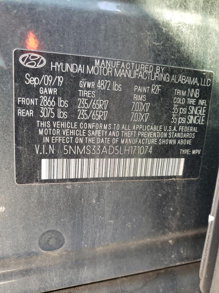 5NMS33AD5LH171074 2020 Hyundai Santa Fe Sel