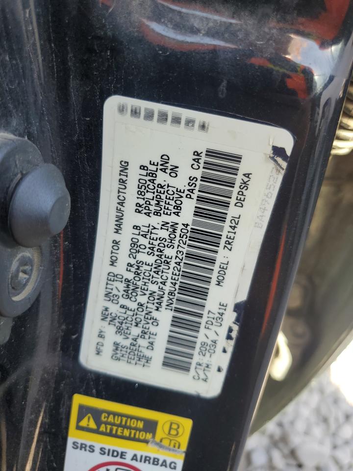 1NXBU4EE2AZ372504 2010 Toyota Corolla Base