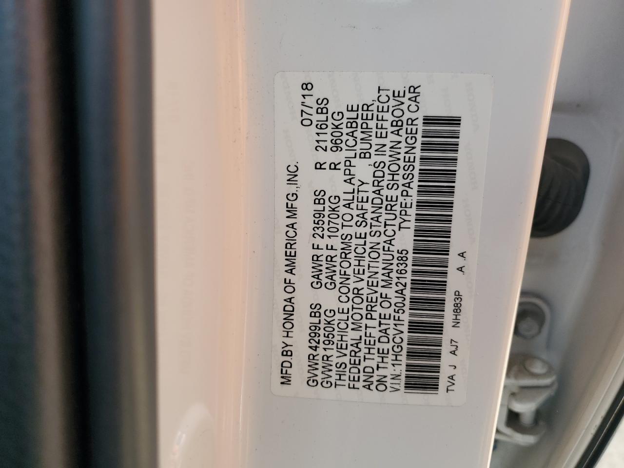 2018 Honda Accord - Image 12