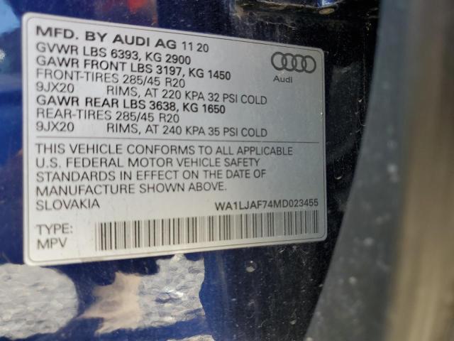 WA1LJAF74MD023455 Audi Q7 PREMIUM 14