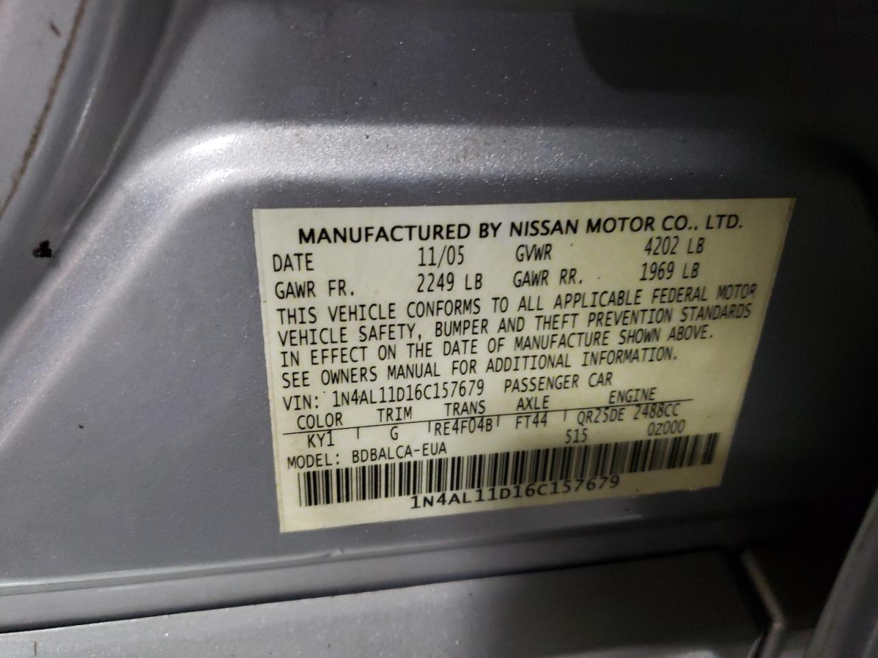 2006 Nissan Altima - Image 13