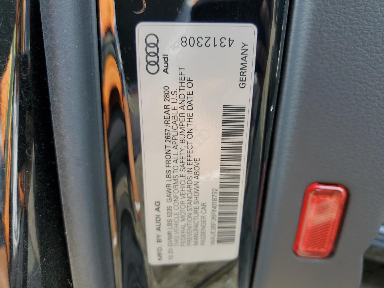 2024 Audi A6 Premium Plus VIN: WAUE3BF26RN018792 Lot: 74681584