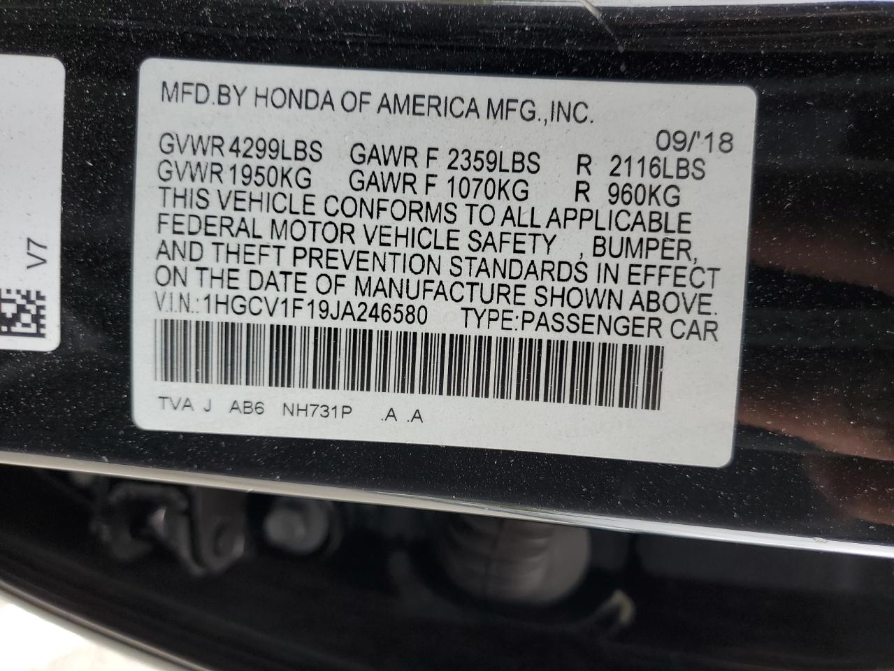 2018 Honda Accord Lx VIN: 1HGCV1F19JA246580 Lot: 76123364