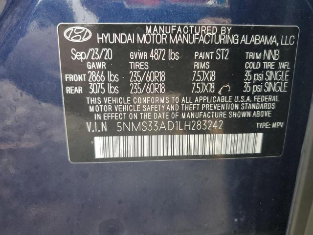 5NMS33AD1LH283242 Hyundai Santa Fe S 14