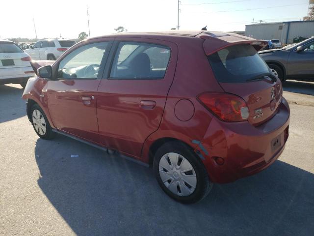  MITSUBISHI MIRAGE 2015 Czerwony