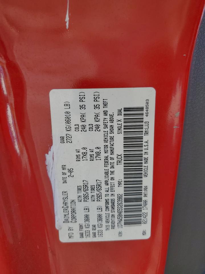 1D7HW58N65S263982 2005 Dodge Dakota Quad Laramie