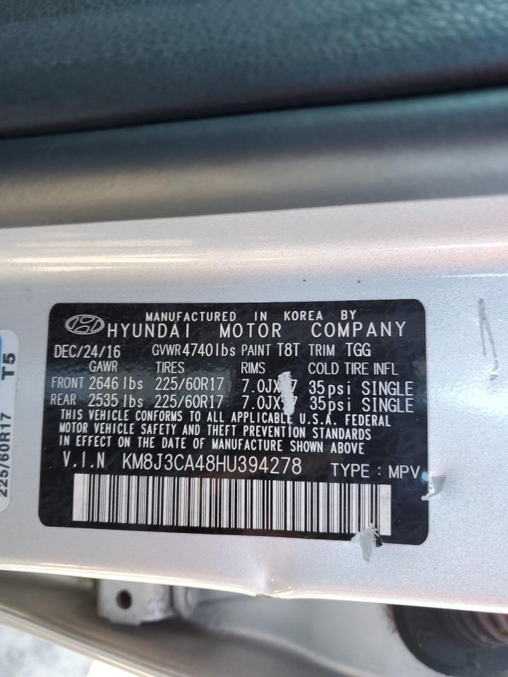 KM8J3CA48HU394278 2017 HYUNDAI TUCSON - Image 13