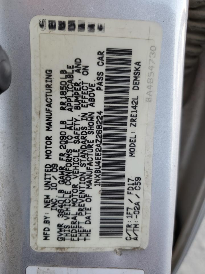 1NXBU4EE2AZ268224 2010 Toyota Corolla Base