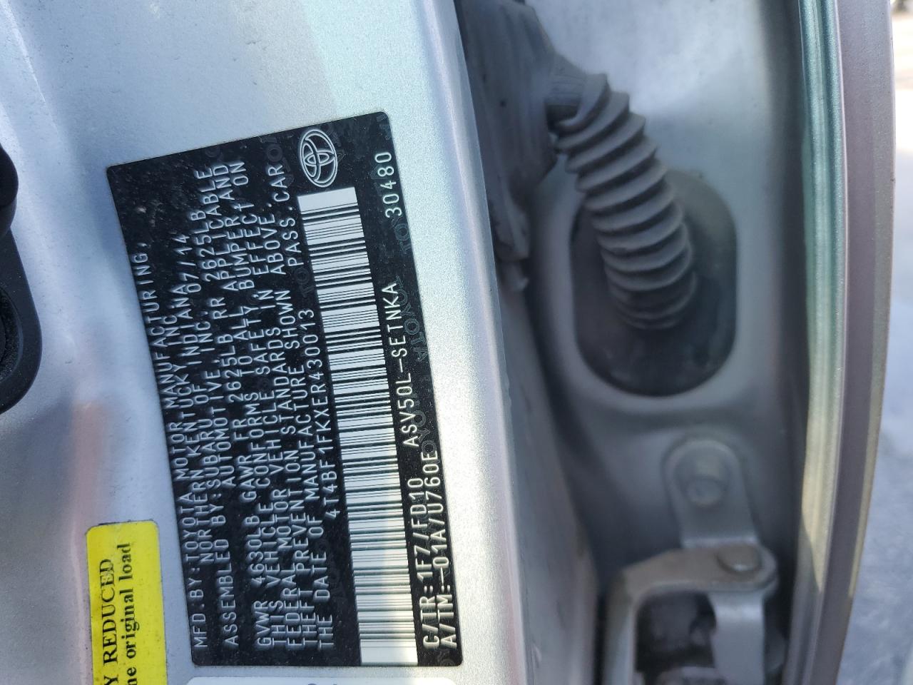 4T4BF1FKXER430013 2014 Toyota Camry L